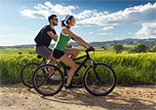 Couple Cycling